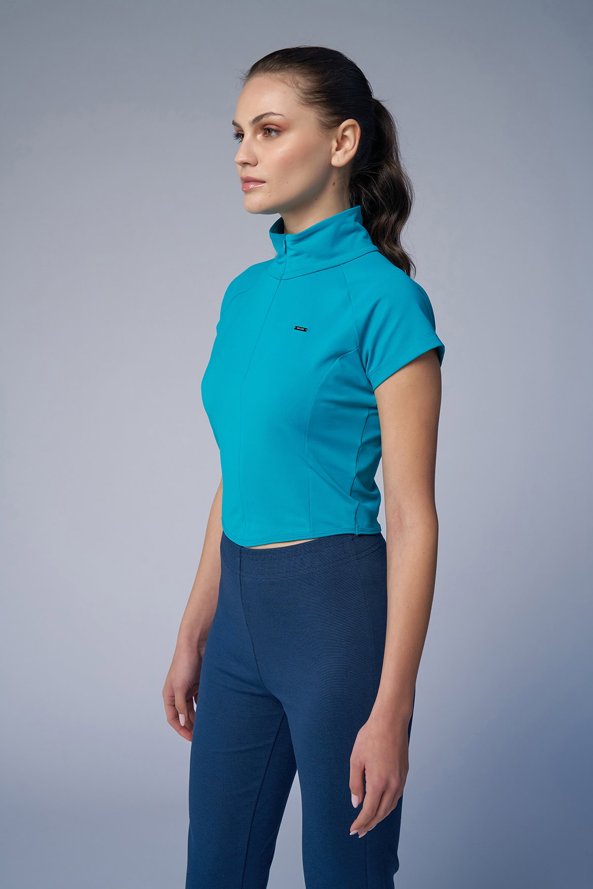 Kadın Seramik Kısa Kollu Yakalı Sörf Body | 4059 - BİLCEE (1)