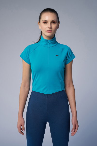 Kadın Seramik Kısa Kollu Yakalı Sörf Body | 4059 