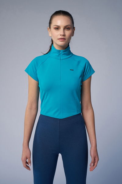 Kadın Seramik Kısa Kollu Yakalı Sörf Body | 4059 