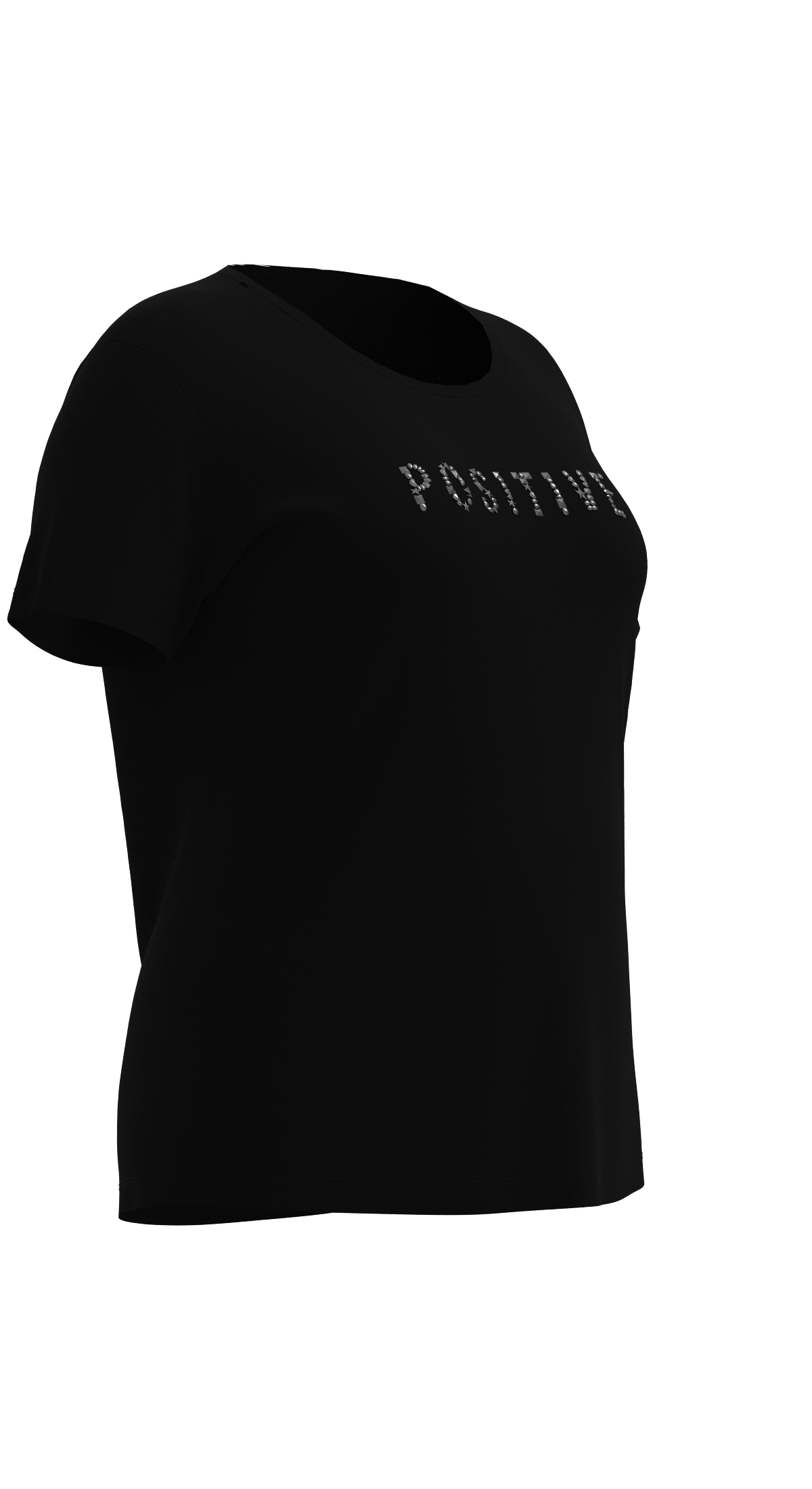 Kadın Siyah Büyük Beden Kadın Baskılı Tişört | 4068 - BİLCEE (1)