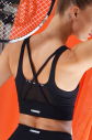 Kadın Siyah Hafif Destekli Sporcu Sütyen Bra | 9777 - 1