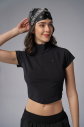 Kadın Siyah Kısa Kollu Yakalı Sörf Body | 4059 - 10
