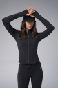 Kadın Siyah Slim Fit Sporcu Ceketi | 4187 - 1