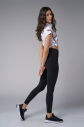 Kadın Siyah Yüksek Bel Toparlayıcılı Full Likralı Cepli Sporcu Tayt | 4056 - 7