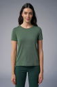 Kadın Yeşil Basic Fırçalı Yumuşak Kumaşlı Tişört | 3976 - 5
