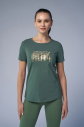 Kadın Yeşil Baskılı Tişört | 4071 - 1