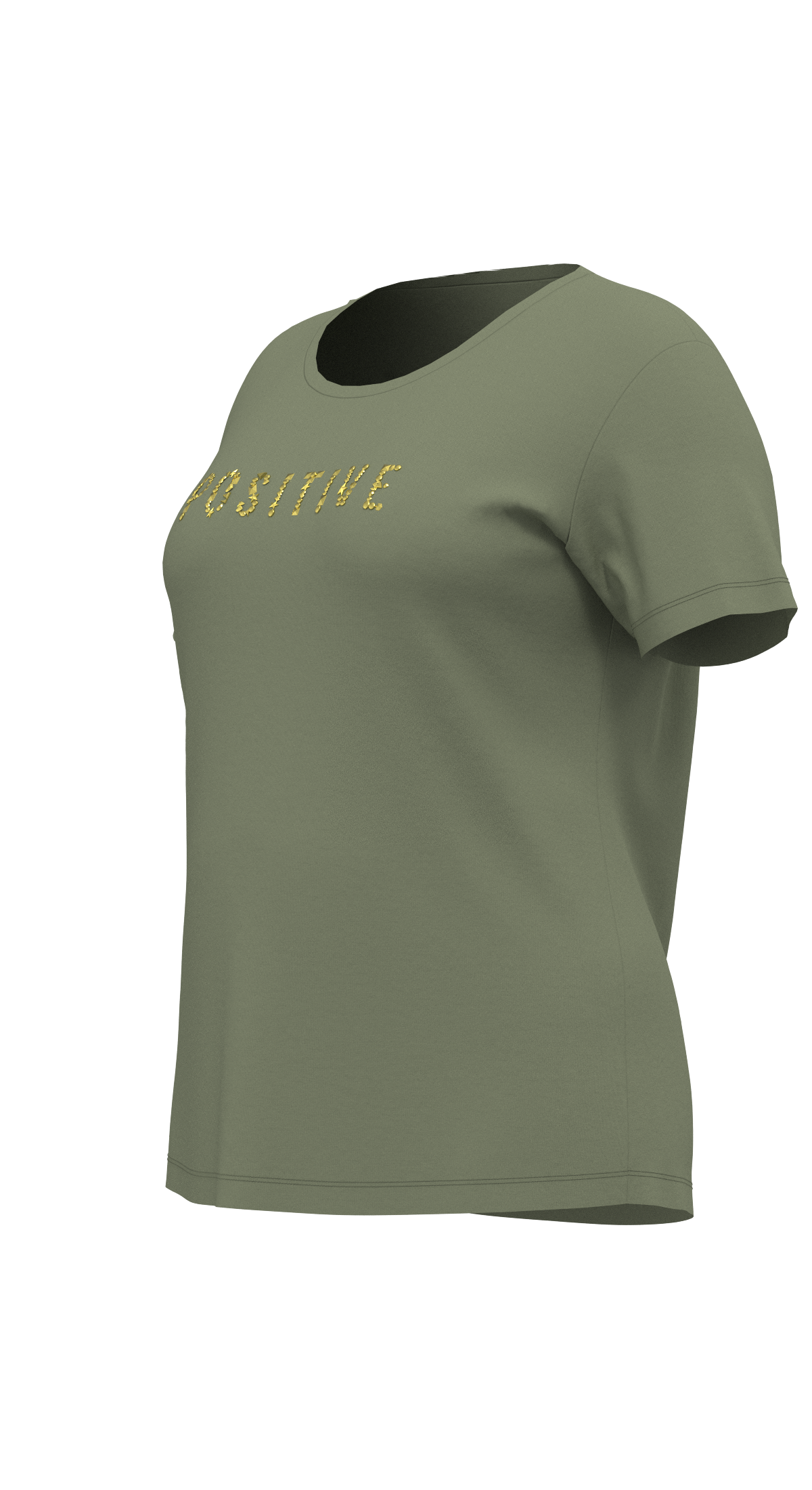 Kadın Yeşil Büyük Beden Kadın Baskılı Tişört | 4068 - BİLCEE (1)