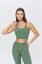 Kadın Yeşil Hafif Destekli Sporcu Sütyen Bra | 9777 - 6