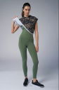 Kadın Yeşil Kamuflaj Kapüşonlu Crop Süveter | 4098 - 8