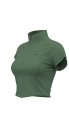 Kadın Yeşil Kısa Kollu Yakalı Sörf Body | 4059 - 10