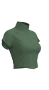 Kadın Yeşil Kısa Kollu Yakalı Sörf Body | 4059 - 11