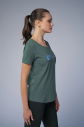 Kadın Yeşil Önü Baskılı ve Taşlı Tişört | 4069 - 3