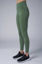 Kadın Yeşil Yüksek Bel Toparlayıcılı Full Likralı Cepli Sporcu Tayt | 4056 - 2