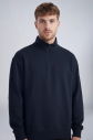 Peak Erkek Lacivert Oversize Fermuarlı Yaka Sweatshirt | 7021 - 2