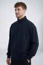 Peak Erkek Lacivert Oversize Fermuarlı Yaka Sweatshirt | 7021 - 3