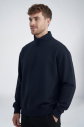 Peak Erkek Lacivert Oversize Fermuarlı Yaka Sweatshirt | 7021 - 3