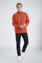 Peak Erkek Bakır Oversize Fermuarlı Yaka Sweatshirt | 7021 - 3