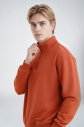 Peak Erkek Bakır Oversize Fermuarlı Yaka Sweatshirt | 7021 - 2