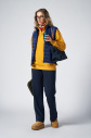 Peak Unısex Koyu Sarı Oversize Fermuarlı Yaka Sweatshirt | 7021 - 3
