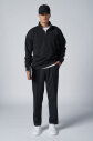Peak Erkek Siyah Oversize Fermuarlı Yaka Sweatshirt | 7021 - 7