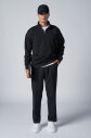Peak Erkek Siyah Oversize Fermuarlı Yaka Sweatshirt | 7021 - 7