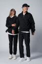 Peak Erkek Siyah Oversize Fermuarlı Yaka Sweatshirt | 7021 - 5