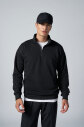 Peak Erkek Siyah Oversize Fermuarlı Yaka Sweatshirt | 7021 - 2