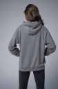 Peak Unisex Koyu Gri Oversize Fermuarlı Kapüşonlu Eşofman Üstü | 7016 - 6