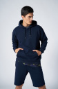 Peak Erkek Lacivert Pamuklu Kanguru Cepli Kapüşonlu Sweatshirt | 7017 - 8