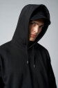 Peak Erkek Siyah Pamuklu Kanguru Cepli Kapüşonlu Sweatshirt | 7017 - 9