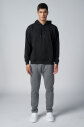 Peak Erkek Siyah Pamuklu Kanguru Cepli Kapüşonlu Sweatshirt | 7017 - 12
