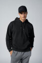 Peak Erkek Siyah Pamuklu Kanguru Cepli Kapüşonlu Sweatshirt | 7017 - 2