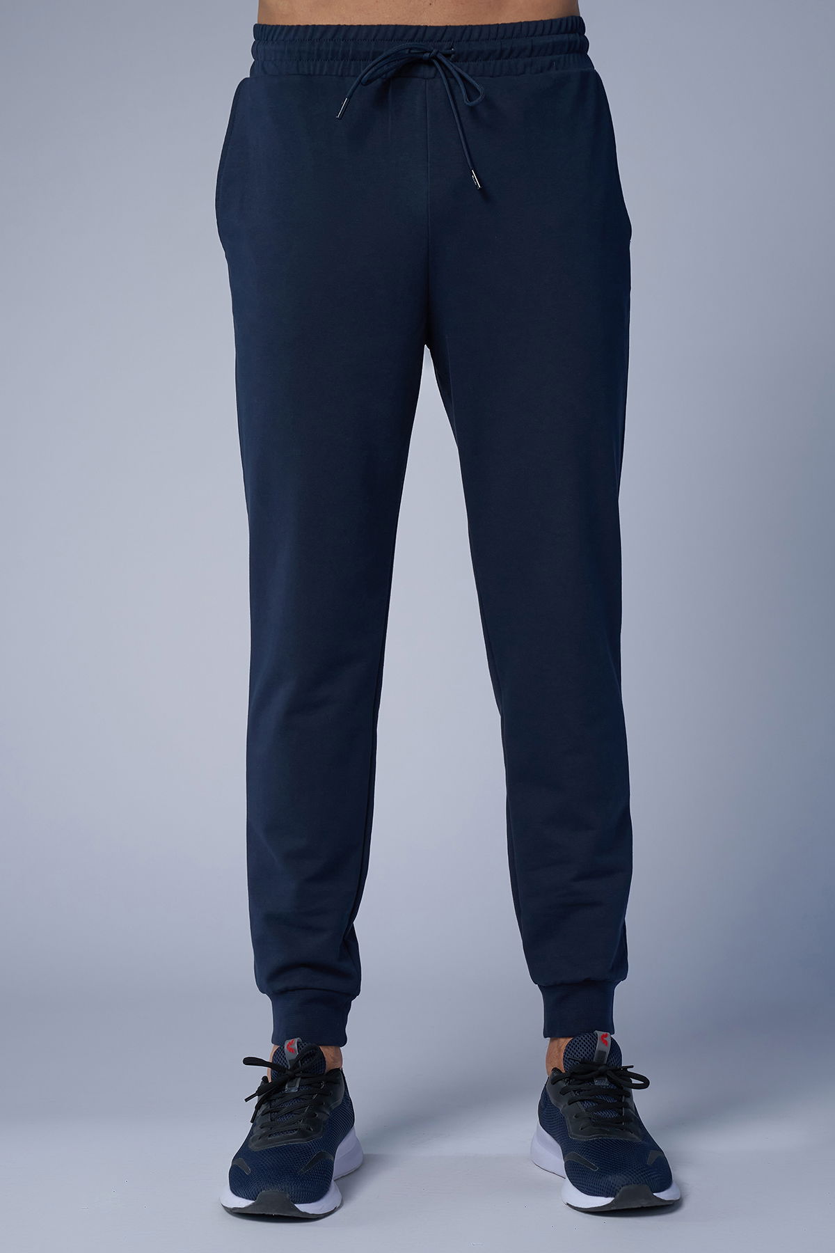 Peak Erkek Lacivert Ribana Paça Eşofman Altı | 7036 - PEAK