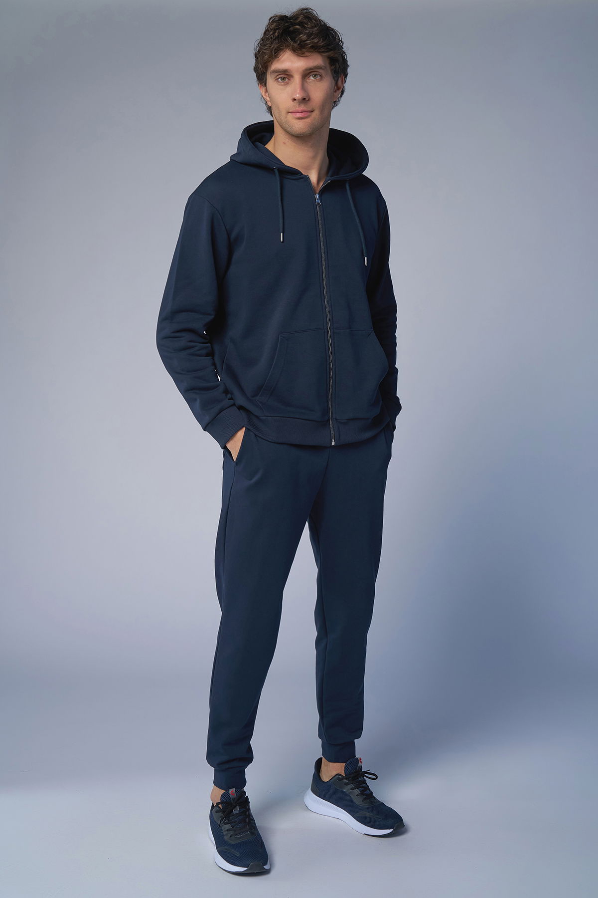 Peak Erkek Lacivert Ribana Paça Eşofman Altı | 7036 - PEAK (1)