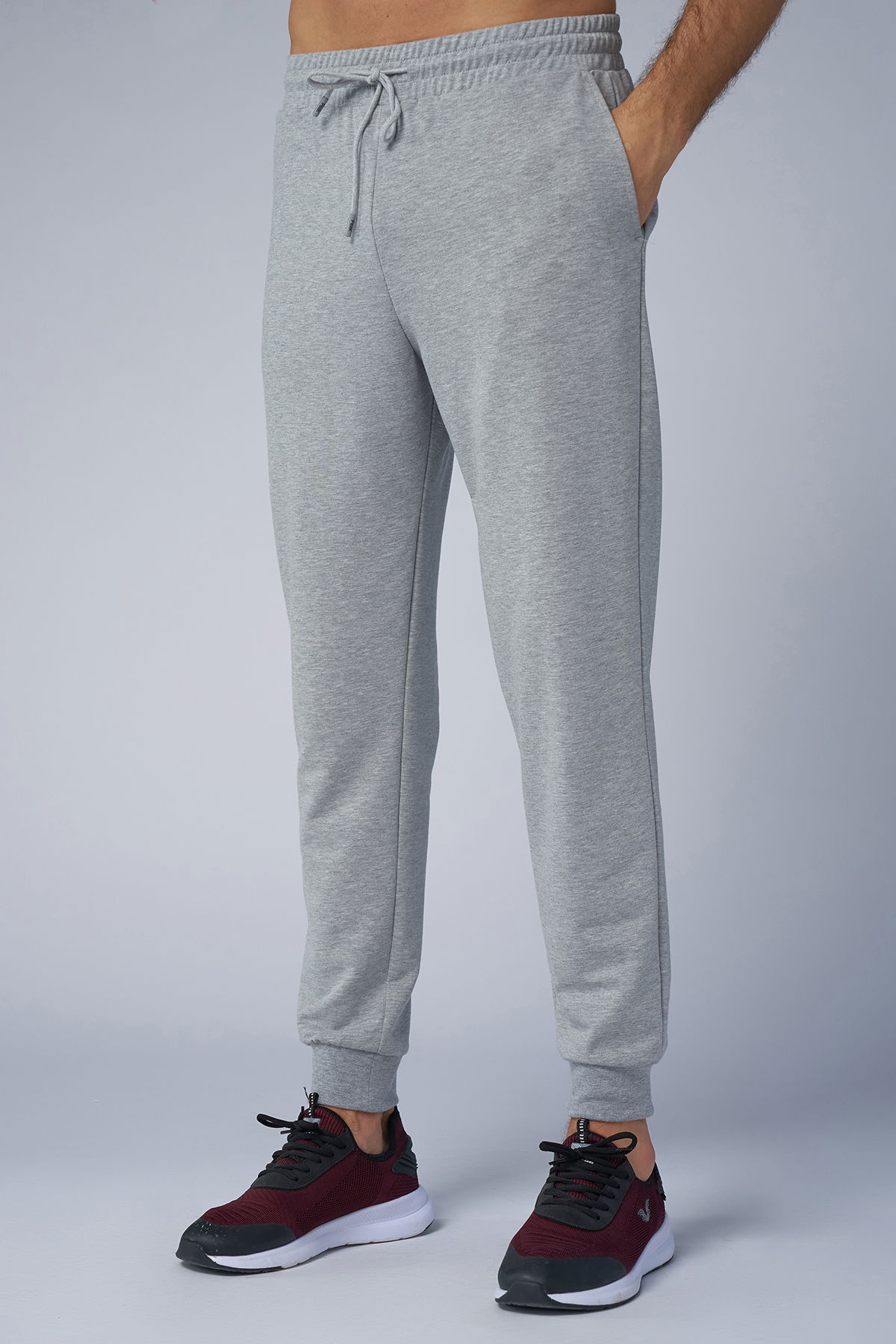 Peak Erkek Gri Ribana Paça Eşofman Altı | 7036 - PEAK (1)