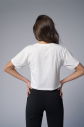 Peak Kadın Beyaz Crop Tişört | 7032 - 3