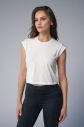Peak Kadın Beyaz Crop Tişört | 7035 