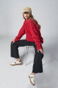 Peak Kadın Kırmızı Oversize Bisiklet Yaka Basic Sweatshirt | 7015 - 10