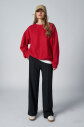Peak Kadın Kırmızı Oversize Bisiklet Yaka Basic Sweatshirt | 7015 - 4