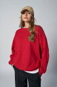 Peak Kadın Kırmızı Oversize Bisiklet Yaka Basic Sweatshirt | 7015 - 1