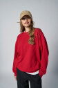 Peak Kadın Kırmızı Oversize Bisiklet Yaka Basic Sweatshirt | 7015 - 6