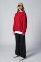 Peak Kadın Kırmızı Oversize Bisiklet Yaka Basic Sweatshirt | 7015 - 2