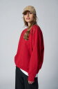 Peak Kadın Kırmızı Oversize Bisiklet Yaka Basic Sweatshirt | 7015 - 7