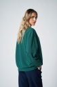 Peak Kadın Koyu Yeşil Oversize Bisiklet Yaka Basic Sweatshirt | 7015 - 4