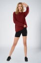 Peak Kadın Rumba Koyu Oversize Bisiklet Yaka Basic Sweatshirt | 7015 - 2