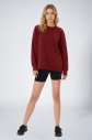 Peak Kadın Rumba Koyu Oversize Bisiklet Yaka Basic Sweatshirt | 7015 - 3