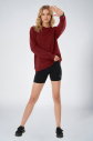 Peak Kadın Rumba Koyu Oversize Bisiklet Yaka Basic Sweatshirt | 7015 - 2