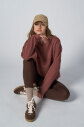 Peak Kadın Toprak Oversize Bisiklet Yaka Basic Sweatshirt | 7015 - 4