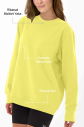 Peak Kadın Toz Sarı Oversize Bisiklet Yaka Basic Sweatshirt | 7015 - 3