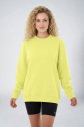 Peak Kadın Toz Sarı Oversize Bisiklet Yaka Basic Sweatshirt | 7015 - 2